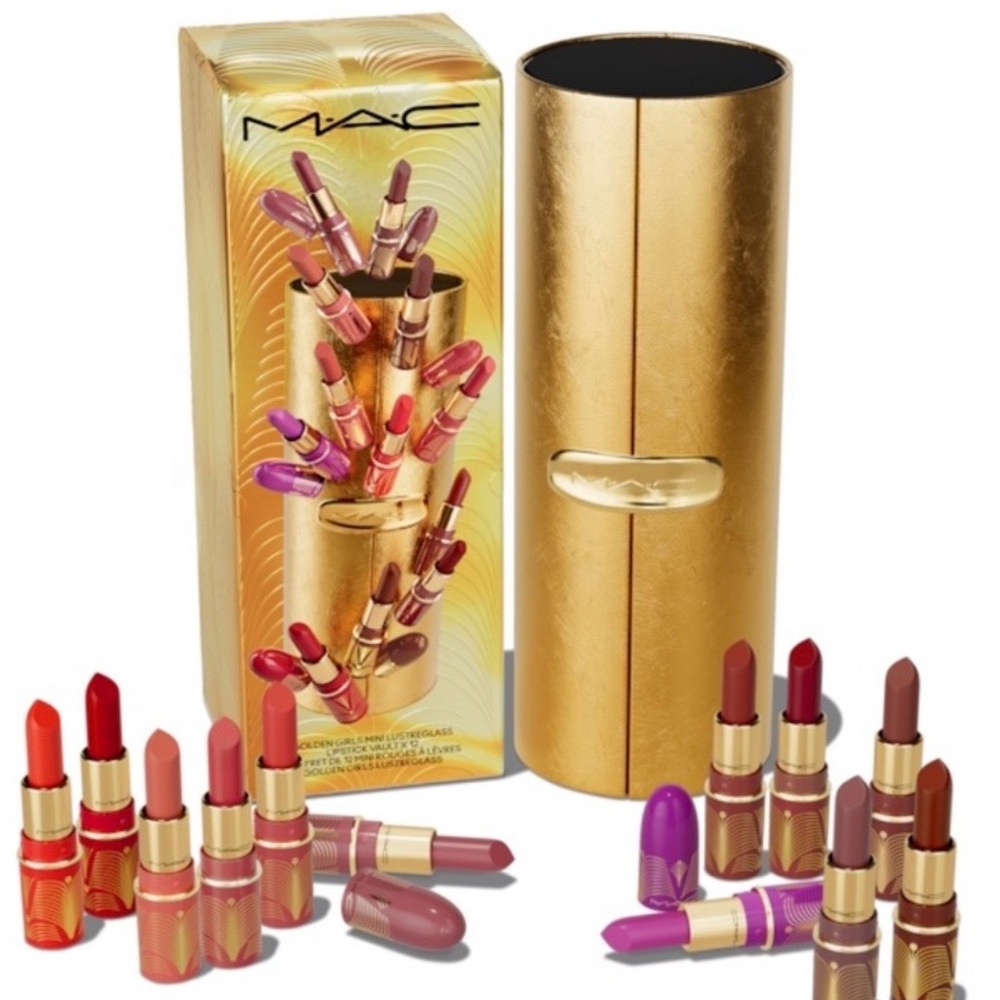 Limited edition MAC 13-Pc. Golden Girls Mini Lustreglass Lipstick Vault Gift Set